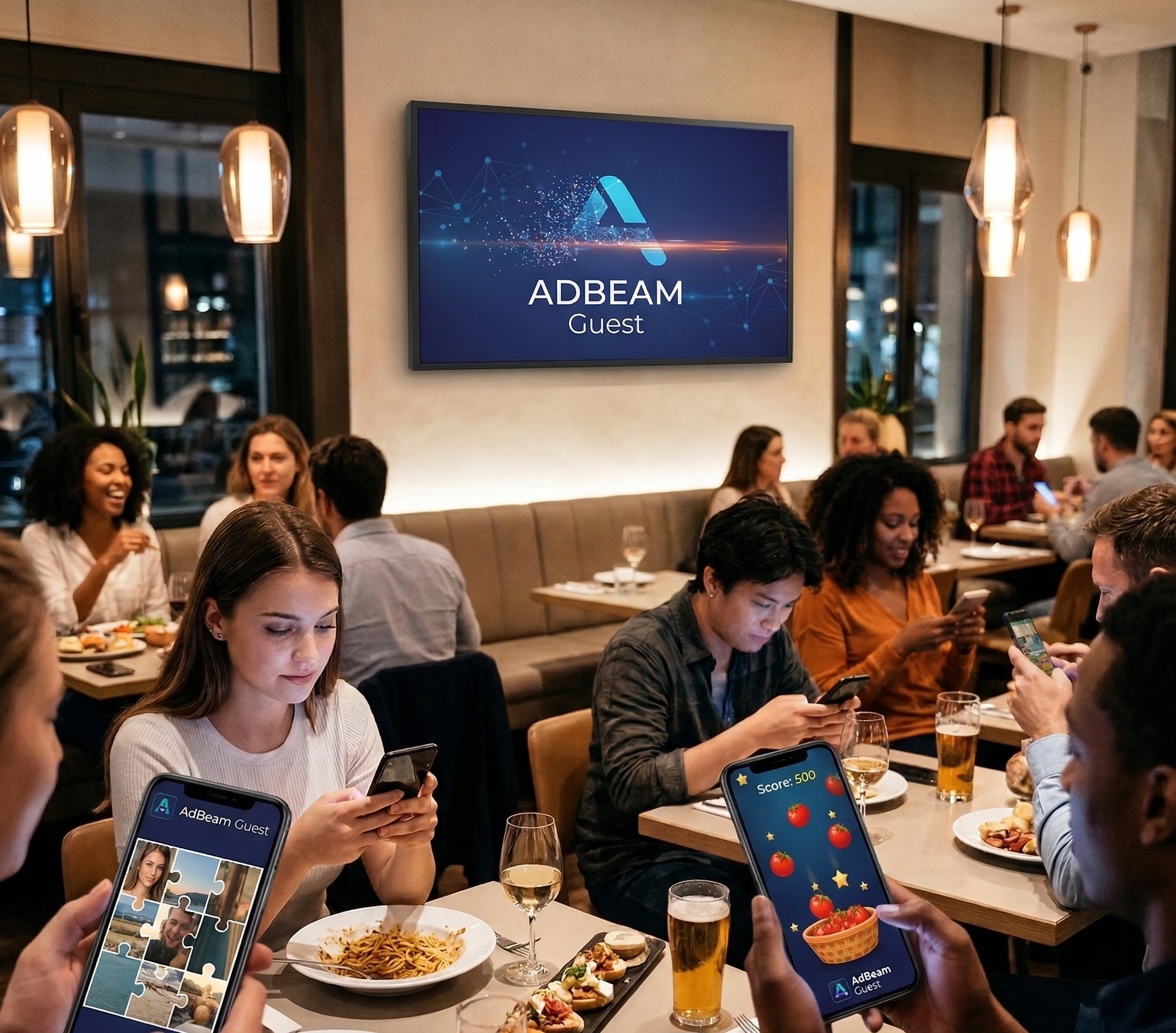 Vendéglátóhely – AdBeam kijelző